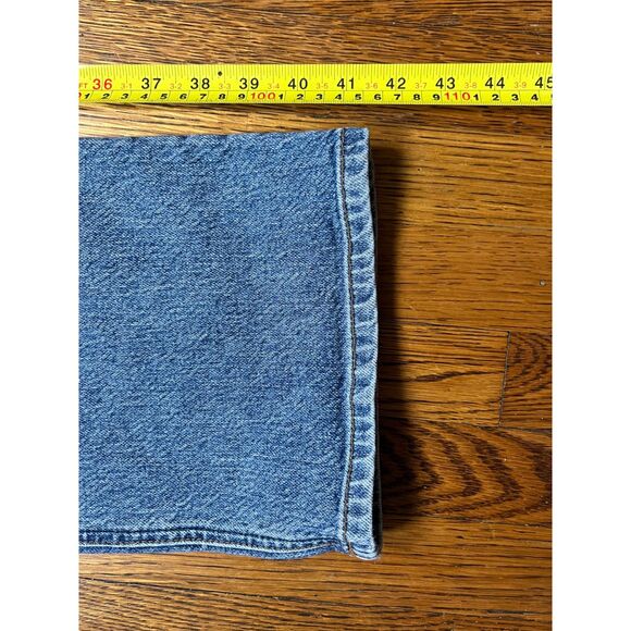 REFORMATION Blue Liza High Rise Straight Leg Denim Jeans  Women's Plus Size 38 - Picture 9 of 10